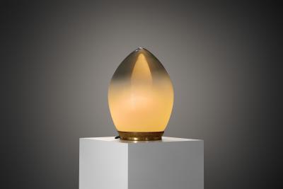 Goffredo Reggiani Goffredo Reggiani Glass Egg Table Lamp for Reggiani Illuminazione Italy 1960s