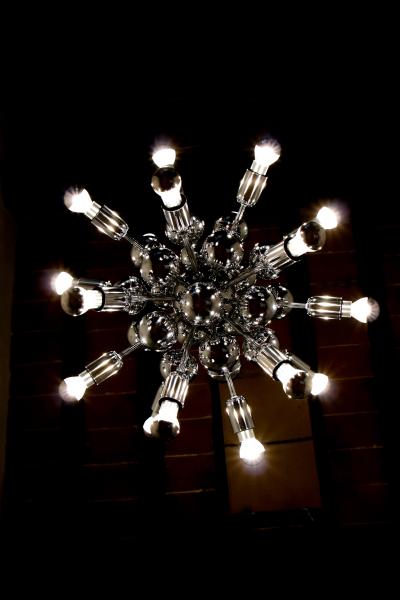 Goffredo Reggiani Italian Space Age Sputnik 20 Lights Chandelier by Reggiani Goffredo 1965s