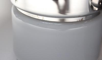 Goffredo Reggiani Pair of Chrome and Glass Salt and Pepper Table Lamps by Goffredo Reggiani