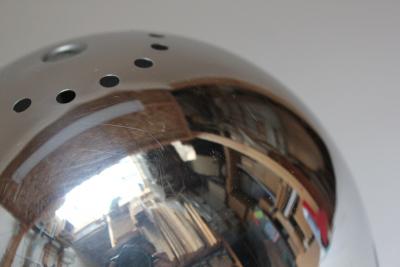 Goffredo Reggiani Pair of Chrome and Glass Salt and Pepper Table Lamps by Goffredo Reggiani