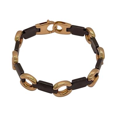 Gold & Ceramic Link Bracelet