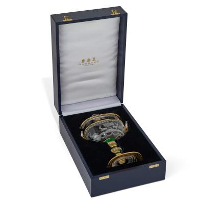 Gold Diamond and Enamel Mounted Rock Crystal Cup and Cover