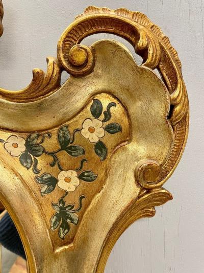 Gold Leaf Paint Decorated Shell Form Wall or Console Mirror