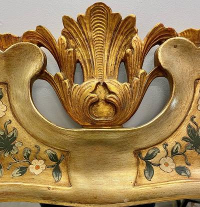 Gold Leaf Paint Decorated Shell Form Wall or Console Mirror