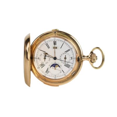 Gold Repeater Pocket Watch By Louis Armand Switzerland Circa 1900