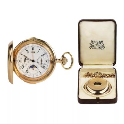 Gold Repeater Pocket Watch By Louis Armand Switzerland Circa 1900