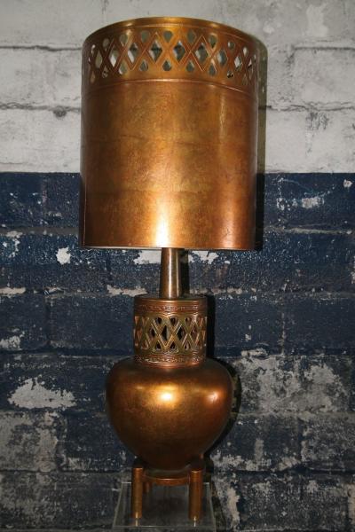Gold Table Lamp Attributed to James Mont