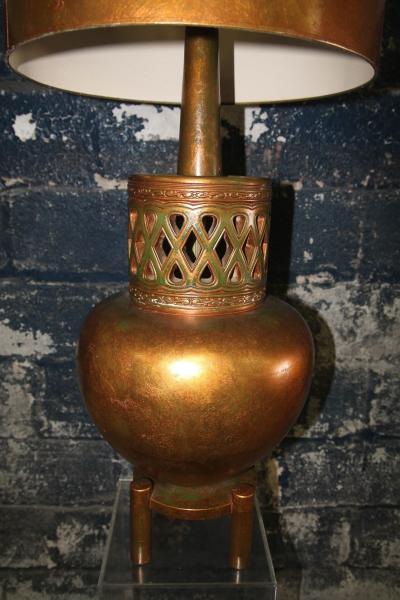 Gold Table Lamp Attributed to James Mont