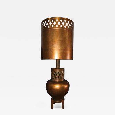 Gold Table Lamp Attributed to James Mont