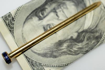 Gold and Sapphire Money Clip