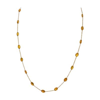 Gold and Yellow Sapphire Necklace