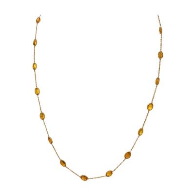 Gold and Yellow Sapphire Necklace