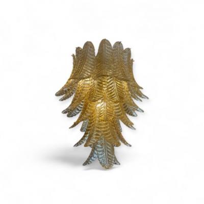 Golden Fern Lamp in Murano Glass