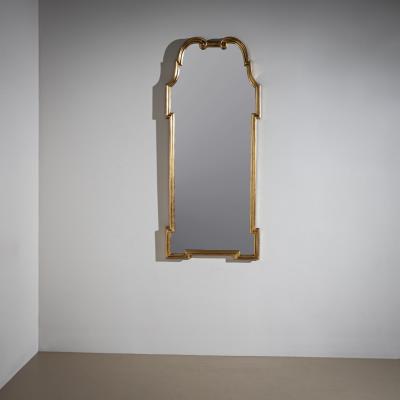 Golden Hollywood Regency Mirror from Palladio Italy Mid 20th Century