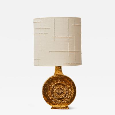 Golden Italian Ceramic Table Lamp