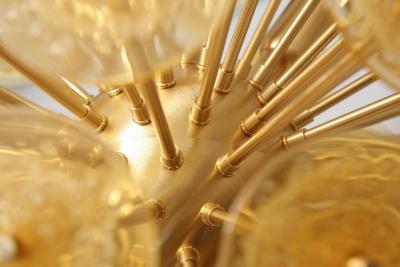 Golden Murano Mini Glass Disc Sputnik Chandelier