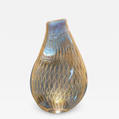 Golden Murano Vase by Cenedese