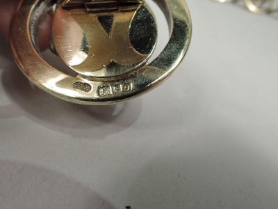 Goldsmiths Silversmiths Co Set of 4 English Sterling Silver Fox Hound Place Card Holders 1911