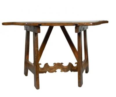 Good Pair Of Italian Baroque Walnut Console Tables