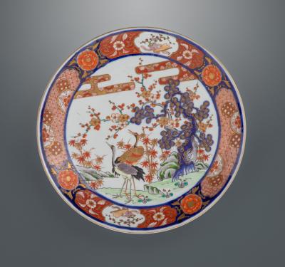 Good Pair of Meiji Period Imari Chargers Yamatoku Kiln Saga Prefecture