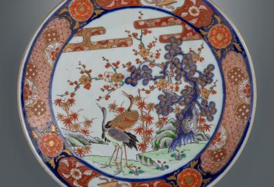 Good Pair of Meiji Period Imari Chargers Yamatoku Kiln Saga Prefecture