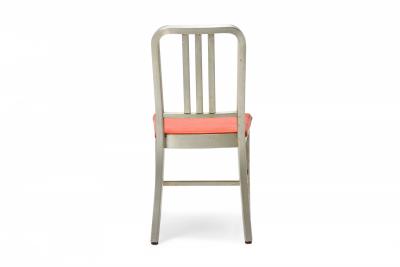 GoodForm Pair of GoodForm American Mid Century Aluminum and Red Vinyl Side Chairs
