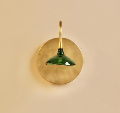 Gordon Auchincloss Frederick Metal Sconce With Handblown Glass Lamp