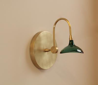 Gordon Auchincloss Frederick Metal Sconce With Handblown Glass Lamp