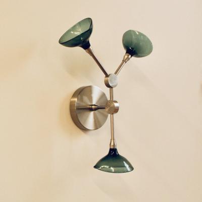 Gordon Auchincloss The Bailey Metal Sconce With Handblown Glass Lamps