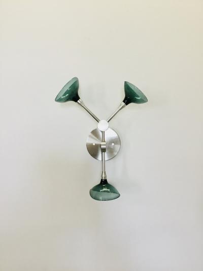 Gordon Auchincloss The Bailey Metal Sconce With Handblown Glass Lamps