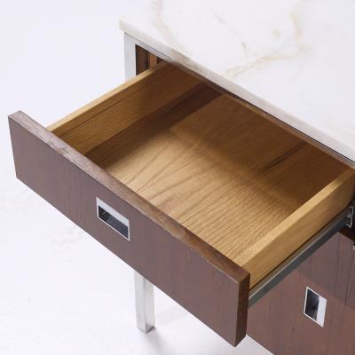 Gordon Bunshaft Gordon Bunshaft Mid Century Walnut and Marble File Credenza