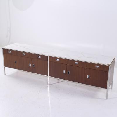 Gordon Bunshaft Gordon Bunshaft Mid Century Walnut and Marble File Credenza