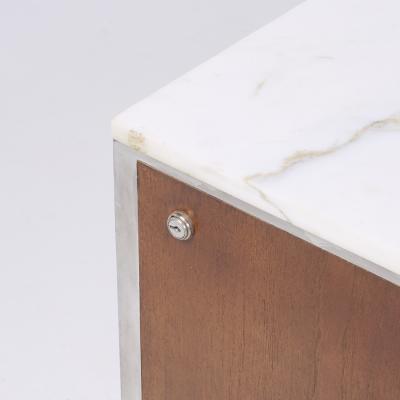 Gordon Bunshaft Gordon Bunshaft Mid Century Walnut and Marble File Credenza