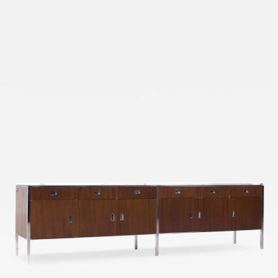 Gordon Bunshaft Gordon Bunshaft Mid Century Walnut and Marble File Credenza