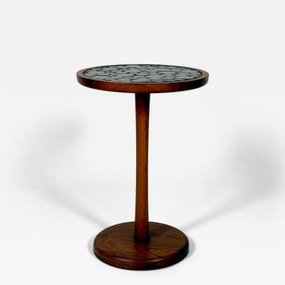 Gordon Jane Martz Gordon Jane Martz Gray Coin Tile Mosaic Side Table