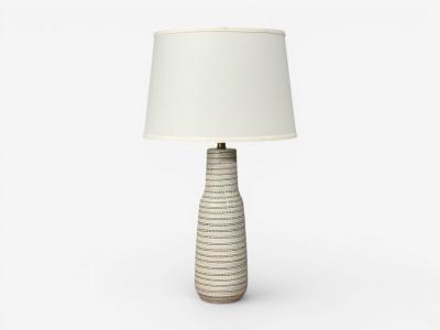 Gordon Jane Martz Gordon Jane Martz Large Table Lamp Light Grey Ceramic USA 1960s