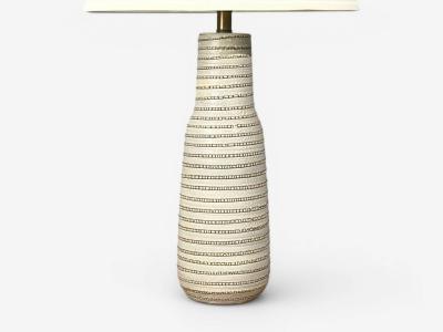 Gordon Jane Martz Gordon Jane Martz Large Table Lamp Light Grey Ceramic USA 1960s