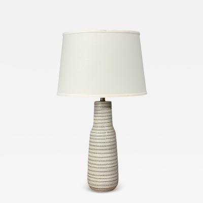 Gordon Jane Martz Gordon Jane Martz Large Table Lamp Light Grey Ceramic USA 1960s