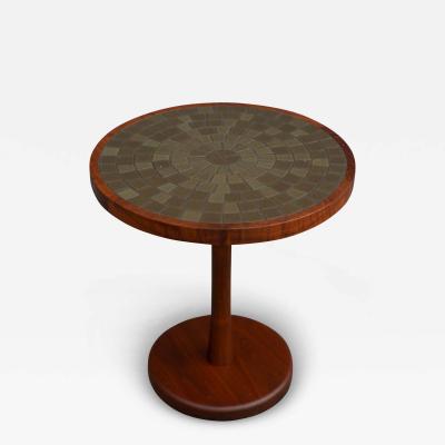 Gordon Jane Martz Gordon Jane Martz Side Table or Occasional Table Figured Walnut Ceramic Tile