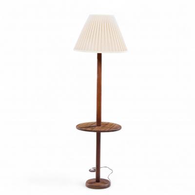 Gordon Jane Martz Gordon and Jane Martz Style Mid Century Walnut Floor Lamp Table