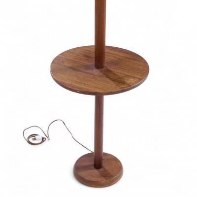 Gordon Jane Martz Gordon and Jane Martz Style Mid Century Walnut Floor Lamp Table