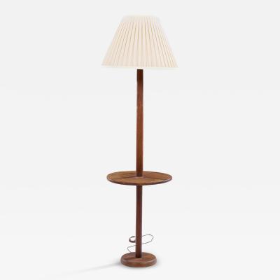 Gordon Jane Martz Gordon and Jane Martz Style Mid Century Walnut Floor Lamp Table