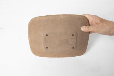 Gordon Jane Martz Jane and Gordon Martz Ceramic Catch All Dish 1960s Blue Glaze