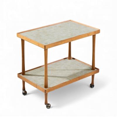 Gordon Jane Martz Jane and Gordon Martz for Marshall Studios Mid Century Walnut and Tile Bar Cart