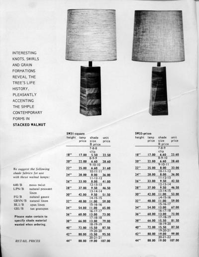 Gordon Jane Martz Large Wood Gordon and Jane Martz Lamp