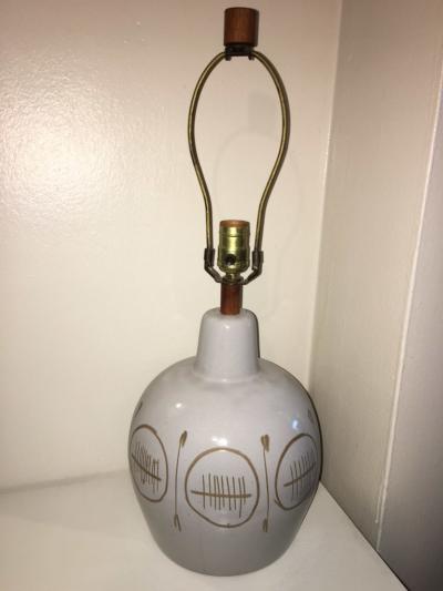 Gordon Jane Martz MID CENTURY MODERN CERAMIC LAMP SIGNED MARTZ