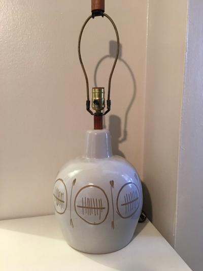 Gordon Jane Martz MID CENTURY MODERN CERAMIC LAMP SIGNED MARTZ