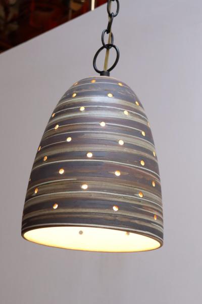Gordon Jane Martz Vintage Matte Stoneware Beehive Pendant Lamp by Jane and Gordon Martz