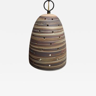 Gordon Jane Martz Vintage Matte Stoneware Beehive Pendant Lamp by Jane and Gordon Martz