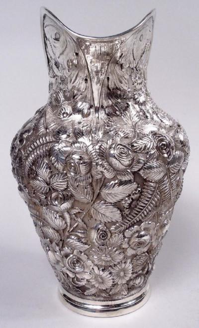 Gorgeous Baltimore Repousse Sterling Silver Water Pitcher
